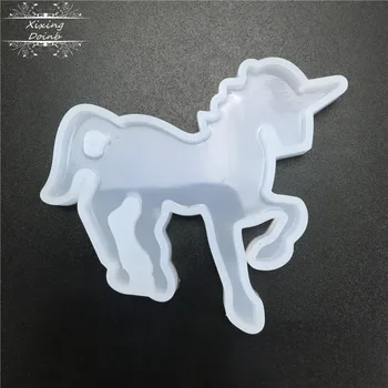 DIY Unicorn forma din silicon moale bomboane mucegai tort instrumente de decor lucrate manual rășină mucegai instrumente de decor