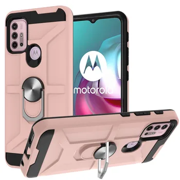 Metal Magnetic inelar, Titularul Armura Caz rezistent la Socuri Pentru Motorola Moto G30 G10 Moale TPU Spoiler Greu PC-ul de Protecție Capacul din Spate