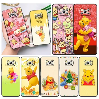 Winnie the Pooh Drăguț Telefon Caz Pentru Xiaomi Mi Poco X4 X3 NFC F4 F3 GT M5 m5-urile sunt M4 M3 Pro C40 C3 5G Moale Capacul Negru Funda