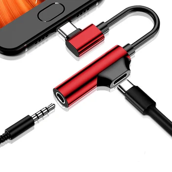 2 in 1 Tip C Tip C și 3,5 mm Aux Adaptor USB de C Cablu Audio Original pentru Huawei, Xiaomi Redmi de Tip C-cască Conectorul Plug