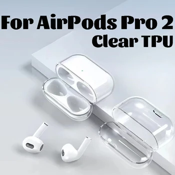 Transparent Căști fără Fir de Încărcare Capac Sac pentru Apple AirPods Pro 2 Cazuri Greu PC-ul compatibil Bluetooth Cutie Cască Clar 0
