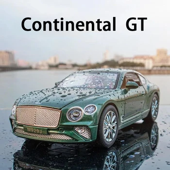 1:24 Bentley Continental GT Aliaj Model de Masina Diecasts Jucărie Simulare Metal Model de Masina de Sunet de Lumină de Colectare de Jucării pentru copii Cadou A117 0