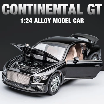1:24 Bentley Continental GT Aliaj Model de Masina Diecasts Jucărie Simulare Metal Model de Masina de Sunet de Lumină de Colectare de Jucării pentru copii Cadou A117 4