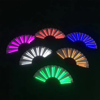 2 buc DJ Luminos Evantai 13inch Condus Juca Fan Colorate de Mână Abanico Fanii de Led pentru Lumini de Neon Decor Petrecere Club de Noapte