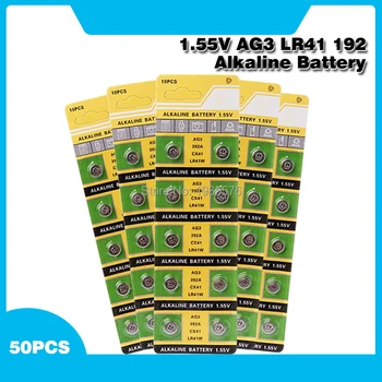 Noi 50Pcs AG3 LR41 392A SR41SW 1.55 V Baterie Buton de Ceas Monedă boton Ieftine lr41 384 LR736 V3GA 192 baterie