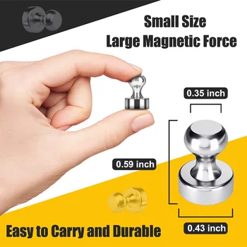 20 Buc Magnet de Frigider Magnete Ace de Metal Magnet Neodim Ace Magnetice Pioneze Fraier pentru Whiteboard Frigider, Bucătărie 1