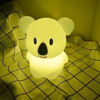 LED Koala Lumina de Noapte USB Reîncărcabilă Senzor Tactil de Control de la Distanță RGB Reglabile Timer Silicon Lampa de Birou pentru Copii Cadouri pentru Copii
