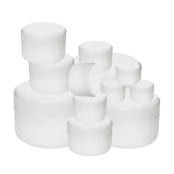 30pcs Gol Cosmetice Borcan din Plastic Alb Container Cosmetic, Crema de Borcane, de Călătorie Portabil Lotiune Cutie 10g 20g 30g 50g 100g