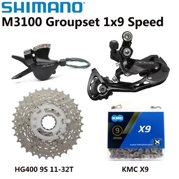 SHIMANO ALIVI M3100 9S Groupset 1x 9 Viteza de MTB Mountain Bike Groupset Soare Casetă M3100 Schimbătorul Spate a Manetei Schimbătorului de viteze KMC X9