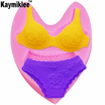 Kaymiklee M818 Bikini în Formă de Mucegai Silicon Decorare Tort Fondant Tort 3D Alimente Grad Silicon Jelly Bicarbonat de Mucegai