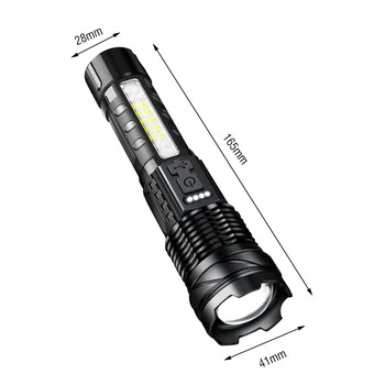 BORUiT A76 Zoom Lanterna LED-uri 7-Modul de Tip C Reincarcabila cu Zoom Lanterna Impermeabil Vanatoare Camping Felinar Portabil 5