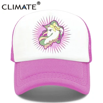 CLIMA Unicorn Capac pentru Fete Pălărie Unicorn Roz Trandafir Capac Drăguț de Vară Minunat Sepci Sapca Hip-Hop Plasă de Sepci de Baseball Hat pentru Femei