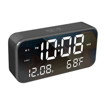 LED Digital Ceasuri de Alarmă Snooze Iluminare Mut Calendar Desktop Intelligent Acoustic Control Temperatura Funcția de Ceas