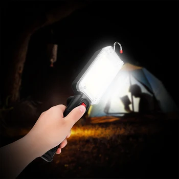 Felinar portabil cu Lanterna LED COB Magnetic Iluminat Lucru Linternas Pentru Camping Pescuit de Noapte Lampa de Noapte de Echitatie 4