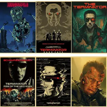 Terminator 2 Film Poster Clasic De Filme Terminator Hârtie Kraft Poster Acasă Decor Pictura Pe Perete Autocolante Cadou