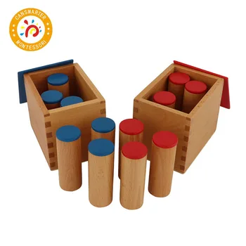 Montessori Cutie de Imagini Senzoriale Jucărie din Lemn Caseta de Sunet Exercițiu de Ascultare Devreme Materiale de Învățare Jucarii Educative pentru Copii 0