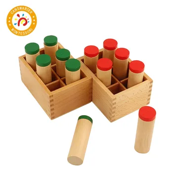 Montessori Cutie de Imagini Senzoriale Jucărie din Lemn Caseta de Sunet Exercițiu de Ascultare Devreme Materiale de Învățare Jucarii Educative pentru Copii 1