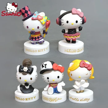 Sanrio Figura Anime Hello Kitty de Acțiune Drăguț Papusa Jucării de Colecție Model de Masina de Decorare Cadouri pentru Copii Festival Copii Fete