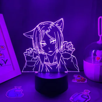 Haikyuu Anime 3D Figura Kenma Kozume Led Lumina de Noapte Creative Cadouri de Ziua de nastere pentru Prieten Lave Lampa Drăguț Bedsid Decor Manga Fanart