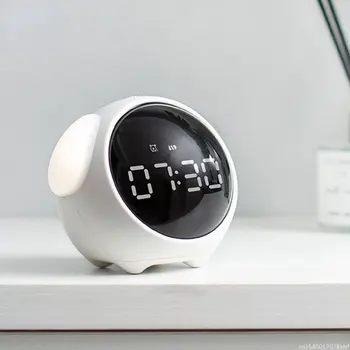 Xiaomi Expresie Drăguț Ceas cu Alarmă Snooze Copil Copii Digitale, Ceasuri de Alarmă, Control Vocal Reîncărcabilă Noptiera LED Lumini de Noapte 3