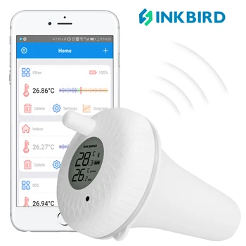 INKBIRD fără Fir Plutitor Piscină Termometru Swim SPA Iaz Cadă Impermeabil Bluetooth Digital Plutitor traductor de Temperatură 0