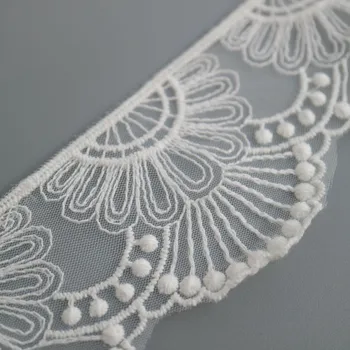 5.2 cm*5yards Moda broderie albă de dantelă de ornamente pentru îmbrăcăminte DIY cusut flori dantelă, țesături pentru perdele decor acasă