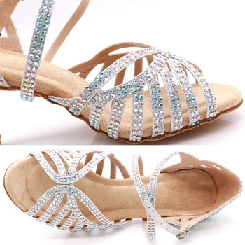 Samisoler rochie pantofi pentru femeie Pantofi de Dans latino Femei Satin Salsa Dans Pantofi Pentru Femeie Tango, Jazz dansurile de Bal pantofi femei 2