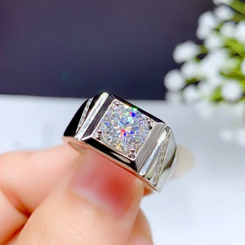 Premium Design Original Inele pentru Bărbați Zircon Genial 2 Carate Diamant Inele de Lux Ridicat de Carbon Diamante Cadouri de Nunta Bal