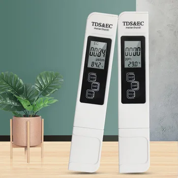 Portabil de Calitate a Apei TDS Tester pH Temperatură Digital Metru de Detectare LCD Puritatea Apei Monitor pentru Acvariu Piscină