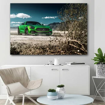 Postere si Printuri Verde Auto Mercedes M G GT Supercar Canvas Wall Art Tablouri pentru Living Decorul Camerei