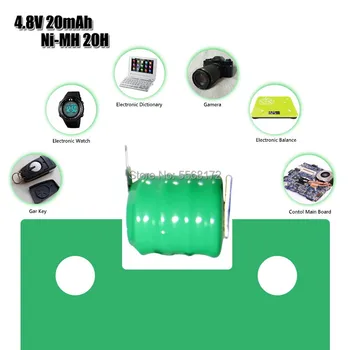 Ni-MH Butonul Acumulator 4,8 V 20MAH Pentru Masina Lanterna LED Lenser 7575 sau PLC de Date de rezervă de putere
