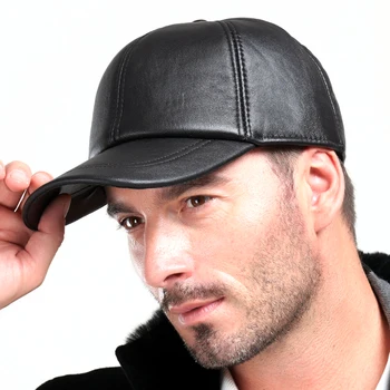 Fierbinte de vânzare gorras hombre snapback 2020 nou piele de Oaie de iarna pălărie din piele cald reglabil șapcă de baseball pentru om capace