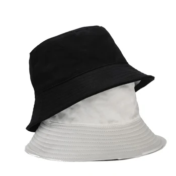 Mare dimensiune 60 cm, cu Doua Parte Reversibile Bucket Hat pentru Femei, Omul Alb Negru Pescar Pălărie Panama Bob Capac Vara Pălărie de Soare Prieten Cadou