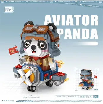LOZ MINI Blocuri Copii, Jucării DIY Cărămizi Fete Băieți Cadou Puzzle Panda 8118 8119 8120 8121 4
