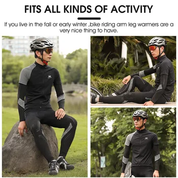 VEST BIKING Vânt Cald Ciclism Încălzit de Picior Bărbați Femei Biciclete MTB Biciclete Sportive Difuzate de Baschet, de Fotbal, Jambiere de Compresie 4