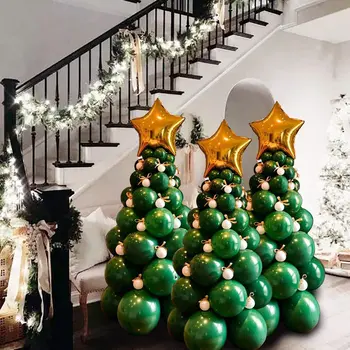 Crăciun Verde Balon Pădure Serie Pom De Crăciun Costum De Modelare Decor De Crăciun 1
