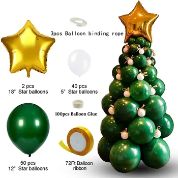 Crăciun Verde Balon Pădure Serie Pom De Crăciun Costum De Modelare Decor De Crăciun 2