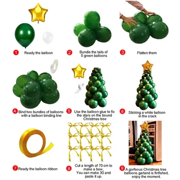 Crăciun Verde Balon Pădure Serie Pom De Crăciun Costum De Modelare Decor De Crăciun 4