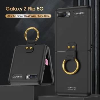 GKK Original Caz Pentru Samsung Galaxy Z Flip 3 5G Caz Subțire Inel Suport Complet de Protecție Capac de Plastic Dur Pentru Samsung Z Flip 3