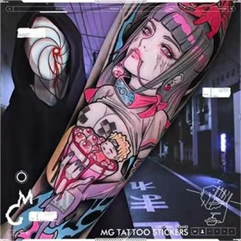 Desene Animate Impermeabil Tatuaje Temporare Autocolante De Sex Feminin Acuarelă Companie Înger Flori Brațul Rece Arta Tatuaj Fals Mare Personalitate Tatuaj