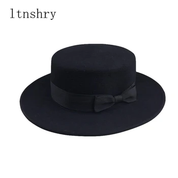 Adult Noua Moda PAPION Vintage Margine Largă Simțit Lână, Pălării Floppy Cloche Fedora Capac Pălărie Trupa Bowler fedoras chapeau Feminino