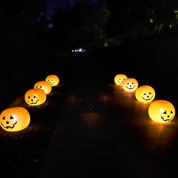 5 buc Led-uri de Lumină în aer Baloane Latex Dovleac Baloane Petrecere de Halloween Decoratiuni pentru Exterior Interior Acasă Dovleac de Halloween Decor 3
