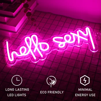 Wangxing personalizate semn de neon buna sexy pentru iubitorii led neon singur partid mărturisire semn de neon decora 3