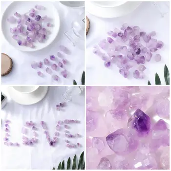 1/2 BUC Cadouri Hexagonale Prime Piatră prețioasă Minerale-Specimen de Piatră de Vindecare de Cristal Pandantiv Violet de Cuart Ametist Natural