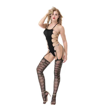 fetish Sexy fishnet bodystockings supender body lenjerie Erotica, Costume de toate-in-unul deschis picioare tight pentru femei