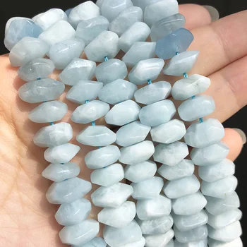 Neregulate Albastru Acvamarine Margele din Piatra Naturala reducere Specială Autentică Libertate Margele Pentru Bijuterii DIY Face Farmece Brățară 7.5