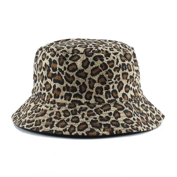 2022 Leopard de Imprimare Găleată Pălărie Reversibile Pescar Pălăria în aer liber, de Călătorie Panama Pălărie de Soare Capac Pălării Pentru Bărbați și Femei