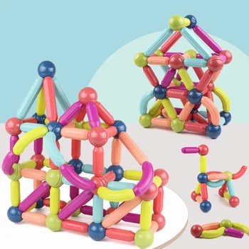 Magnetice Blocuri De Jucărie Pentru Copii Diy Magnet Bastoane Bile Set De Constructii Jocuri Montessori Jucarii Educative Pentru Copii Cadouri