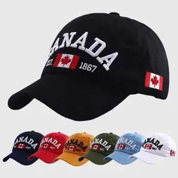 2022 Noi Reglabil Canada Broderie de Bumbac Baseball Cap Snapback pentru Femei Barbati Hip-Hop în aer liber Dotate Tata Pălărie Os Masculino