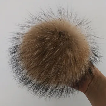 12-15cm Animale Naturale Hairball Pălărie Minge Pom Pom Manual DIY Foarte Raton Mare ghem de Păr, en-Gros Pălărie PomPom Cu Catarama